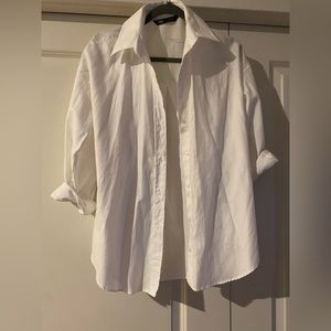 Zara white oversized shirt
